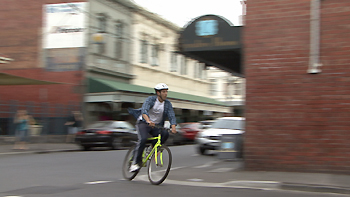 Jakov on his bike